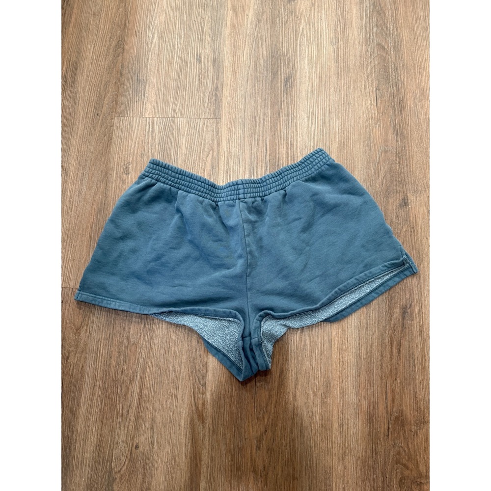 Tna sweatfleece Aritzia Women Blues High Rise‎ Sweat Shorts Side Slit Size xl